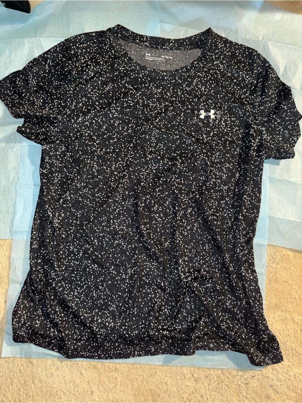 Under Armour Black with White Speckle Performance Tee